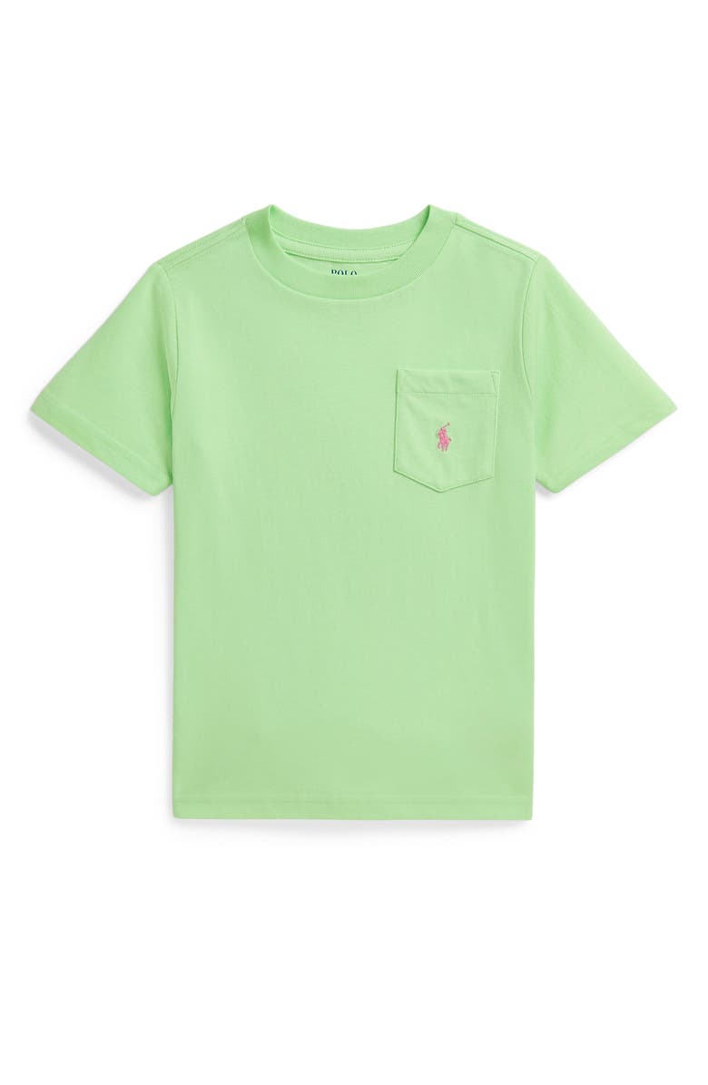 Polo Ralph Lauren Kids' Cotton Jersey Pocket T-Shirt, Main, color, Key Lime
