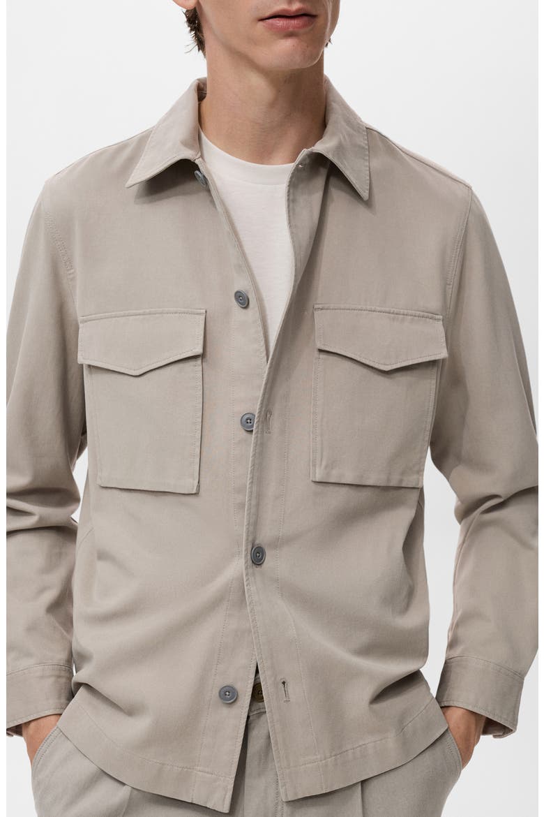 Regular Fit Lyocell & Cotton Jacket, Main, color, LIGHT/ PASTEL GREY