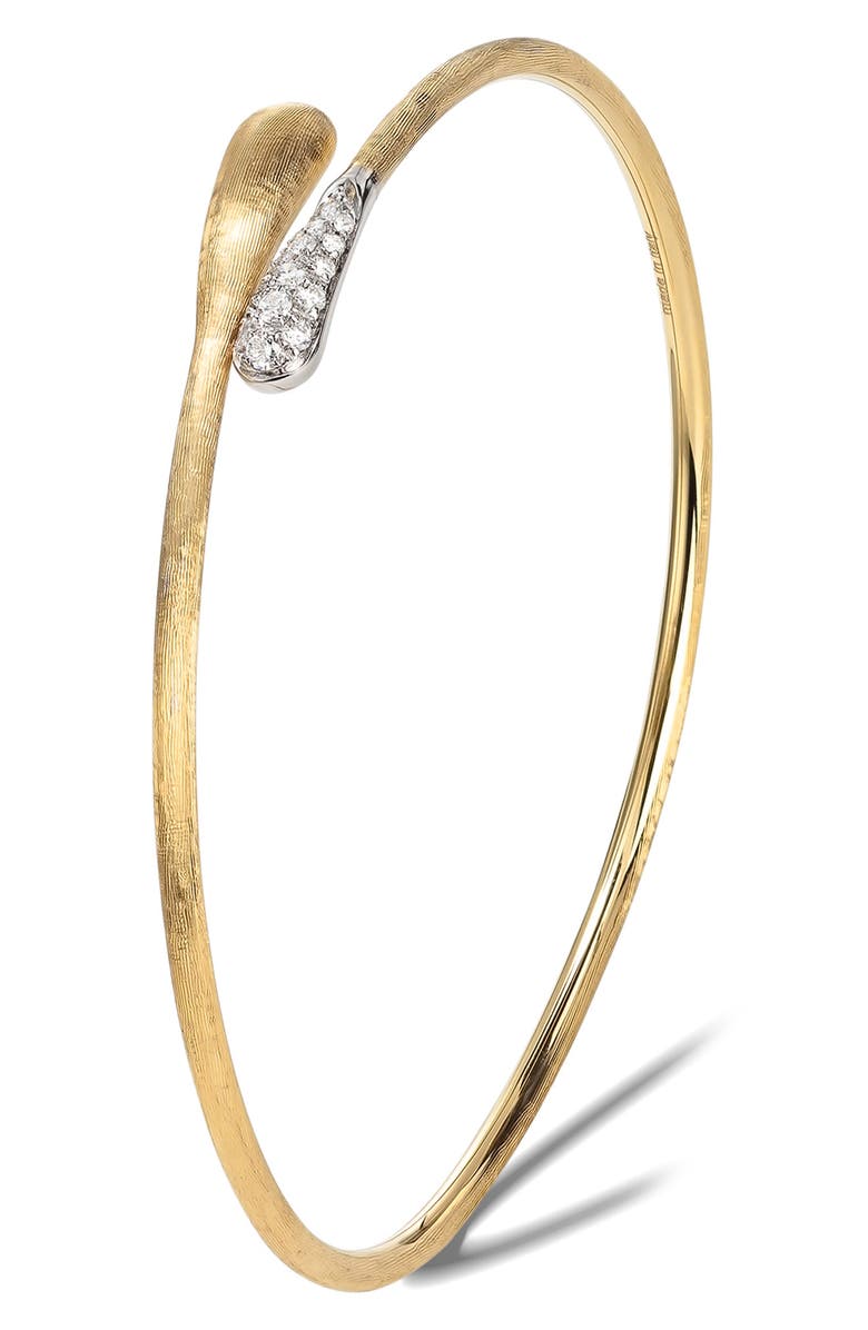 Marco Bicego Lucia 18K Gold & Diamond Bypass Bracelet, Main, color, 