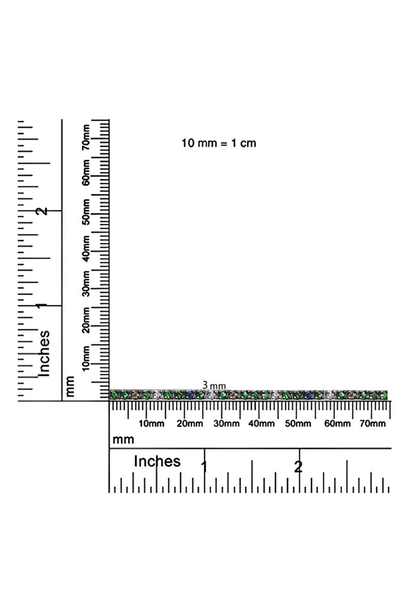 Haus of Brilliance 18K Gold 3/8 Ct Diamond with Sapphire & Tsavorite Bracelet, Alternate, color, White