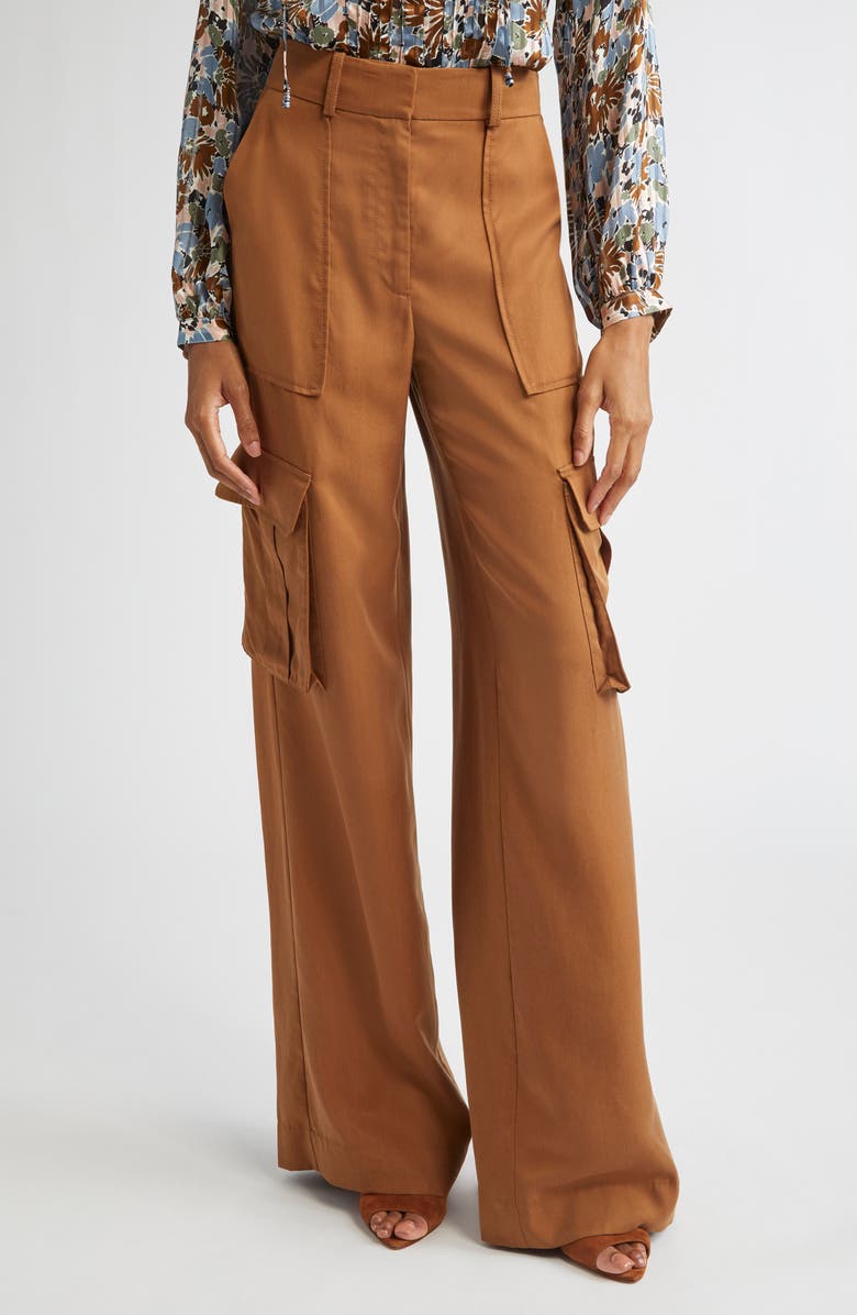 Veronica Beard Saul Cargo Pants, Main, color, Whisky
