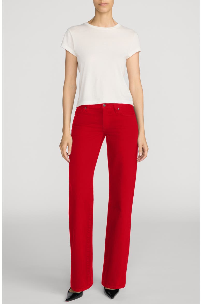 The Corduroy Gray Low Rise Straight Leg Jeans, Alternate, color, LIPSTICK