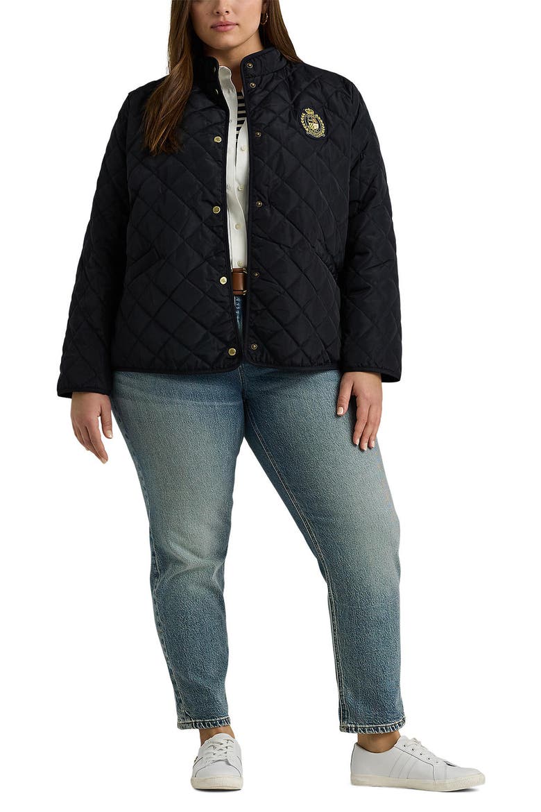 Quilted Recycled Polyester Jacket, Alternate, color, DARK NAVY