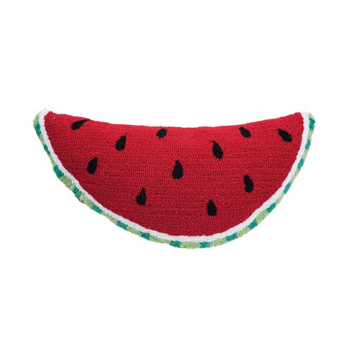 C & F Home C&f Home Watermelon Slice Shaped Hooked Small/petite Accent Pillow In Red