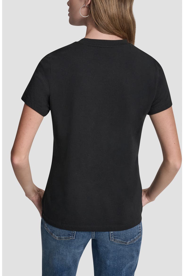 Crystal Embellished Statue of Liberty Conversational Graphic T-Shirt, Alternate, color, BLACK
