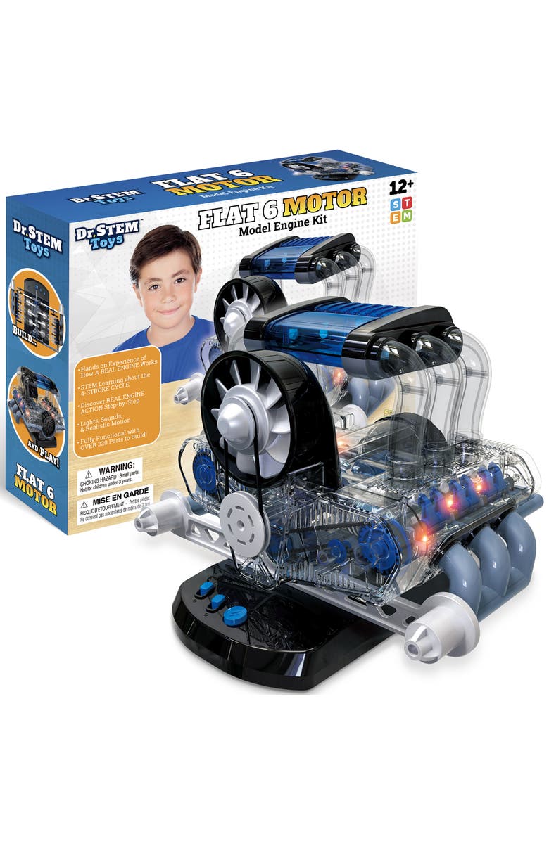 Dr. STEM Toys Flat 6 Motor Kit, 320pc, Main, color, Multicolored