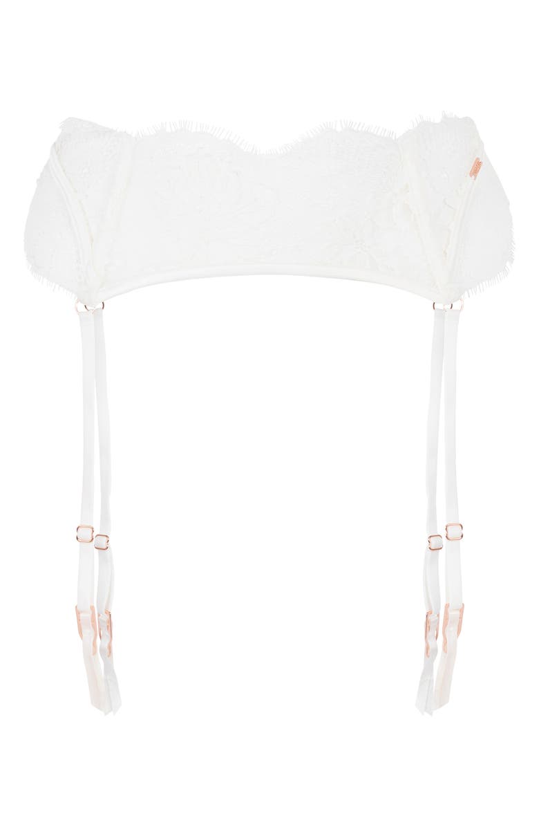 Hunkemöller Tiah Lace Garter Belt, Alternate, color, Snow White