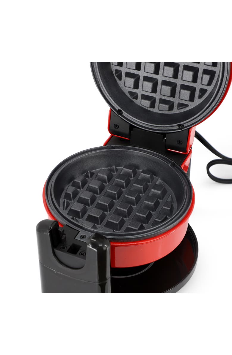 Megachef Non-Stick Round Electric Flip 5 Inch Belgian Waffle Maker in Red, Alternate, color, Red