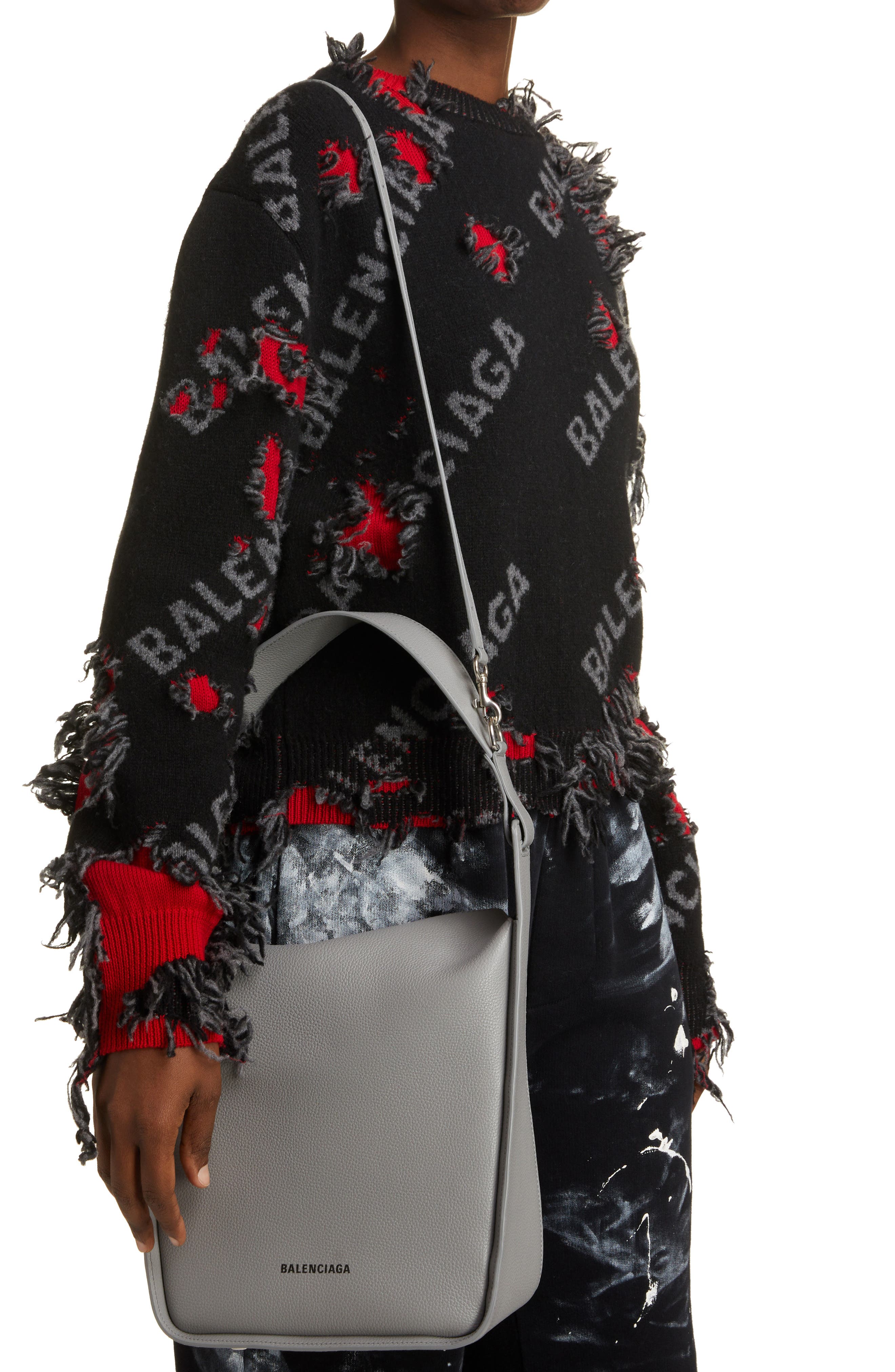 Balenciaga Leather Satchel, Alternate, color, 