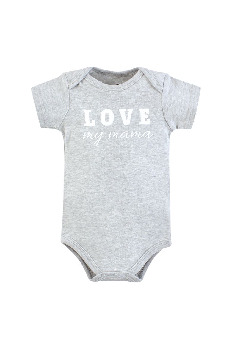 Five-Piece Set of Cotton Infant All-in-One Bodysuits, Alternate, color, Neutral Abstract