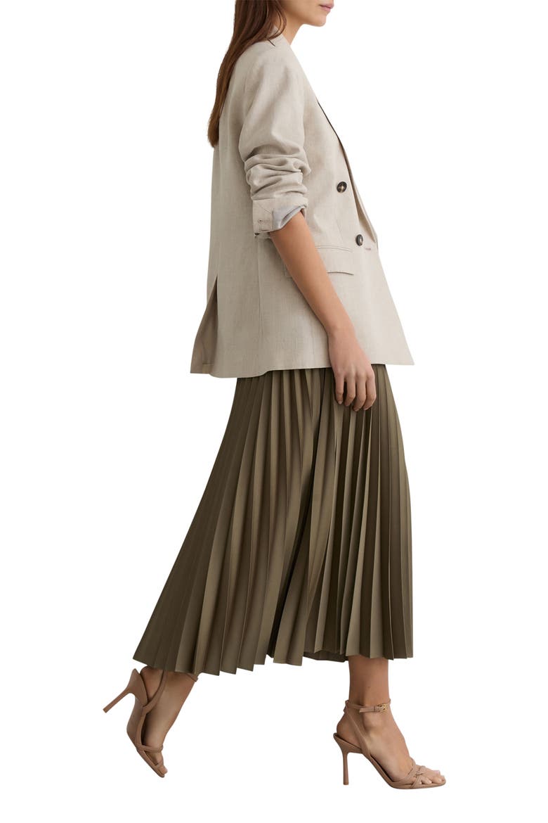 Seren Pleated Midi Skirt, Alternate, color, GREY