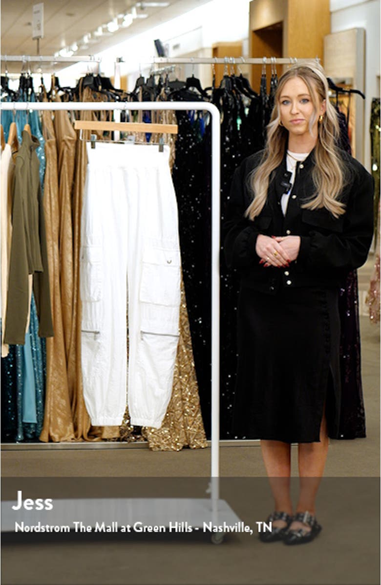 Genevive High Waist Crop Cargo Pants, sales video thumbnail