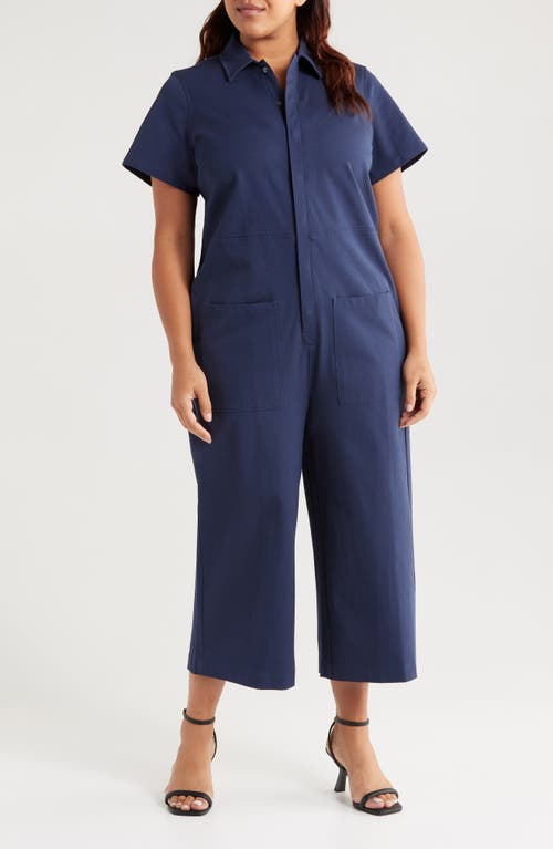 Universal Standard Kate Twill Jumpsuit In Blue