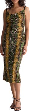 Diane von Furstenberg Claudia Cowl Neck Midi Slipdress