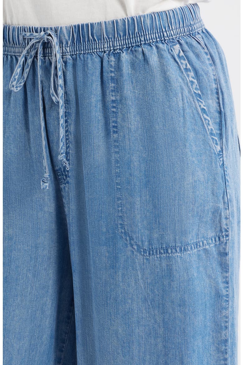 Inaya Chambray Drawstring Ankle Pants, Alternate, color, MEDIUM WASH