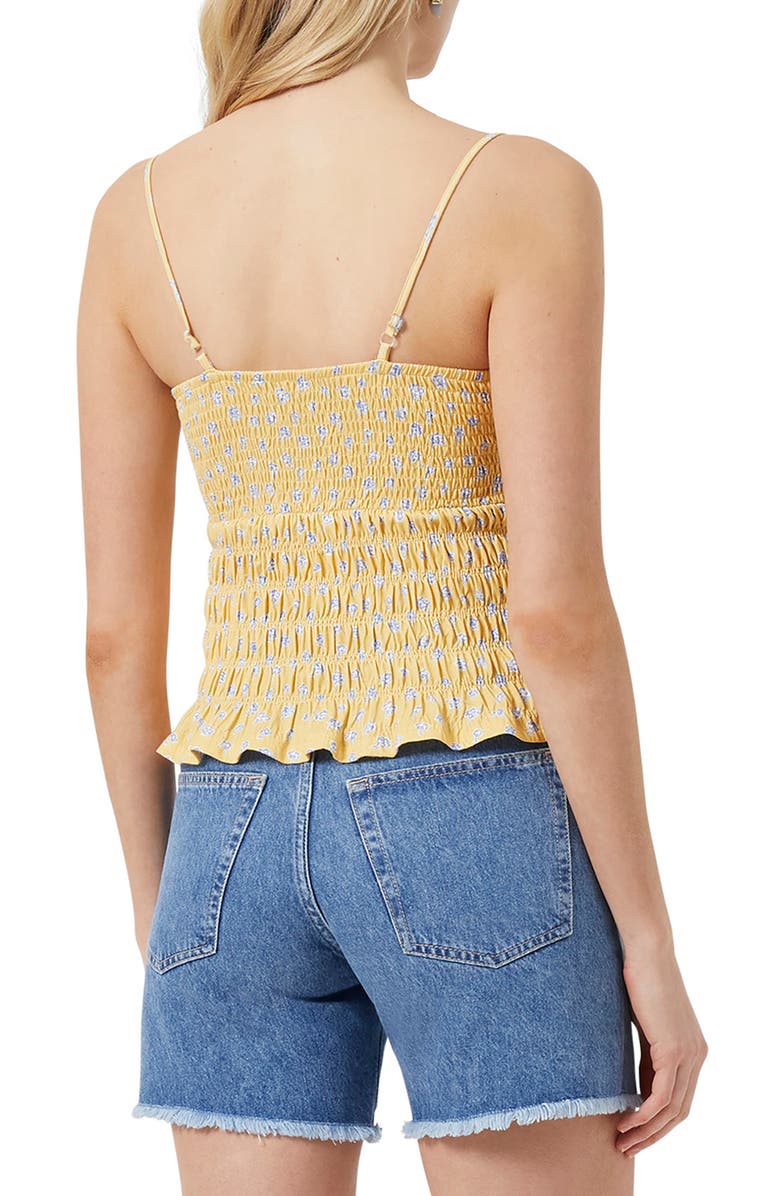 French Connection Peony Doria Shirred Camisole, Alternate, color,