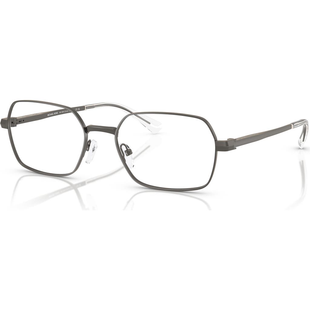 Michael Kors 56mm Square Optical Glasses In Gray