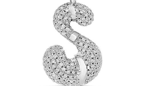 Shymi Initial Retro Pendant Necklace In Metallic