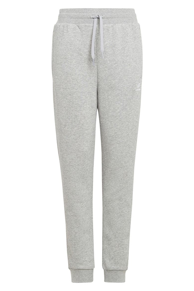 adidas Kids' Adicolor Joggers, Main, color, MEDIUM GREY HEATHER/ WHITE
