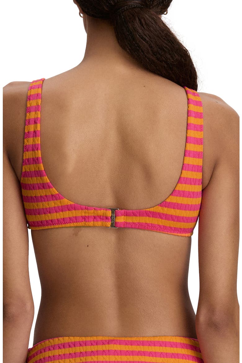 Stripe Bikini Top, Alternate, color, DESERT PINK SAIL ORA