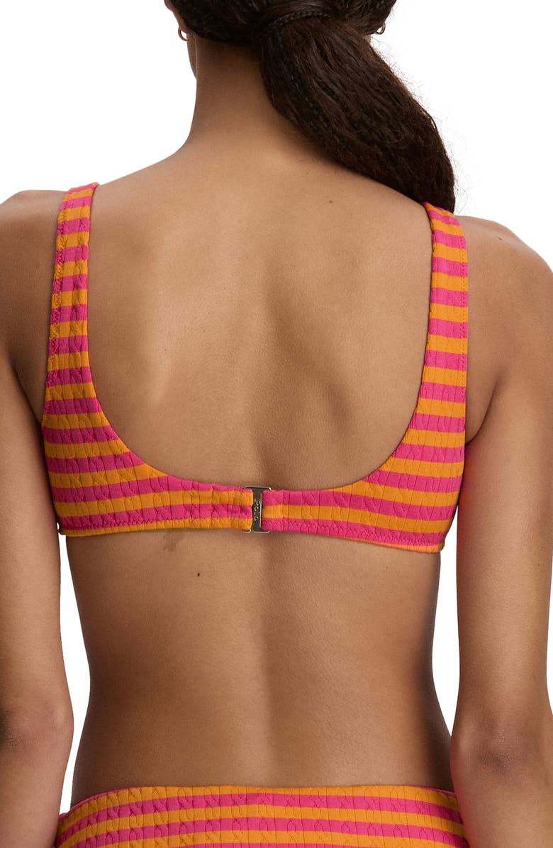 Polo Ralph Lauren Stripe Bikini Top, Alternate, color, Desert Pink Sail Ora