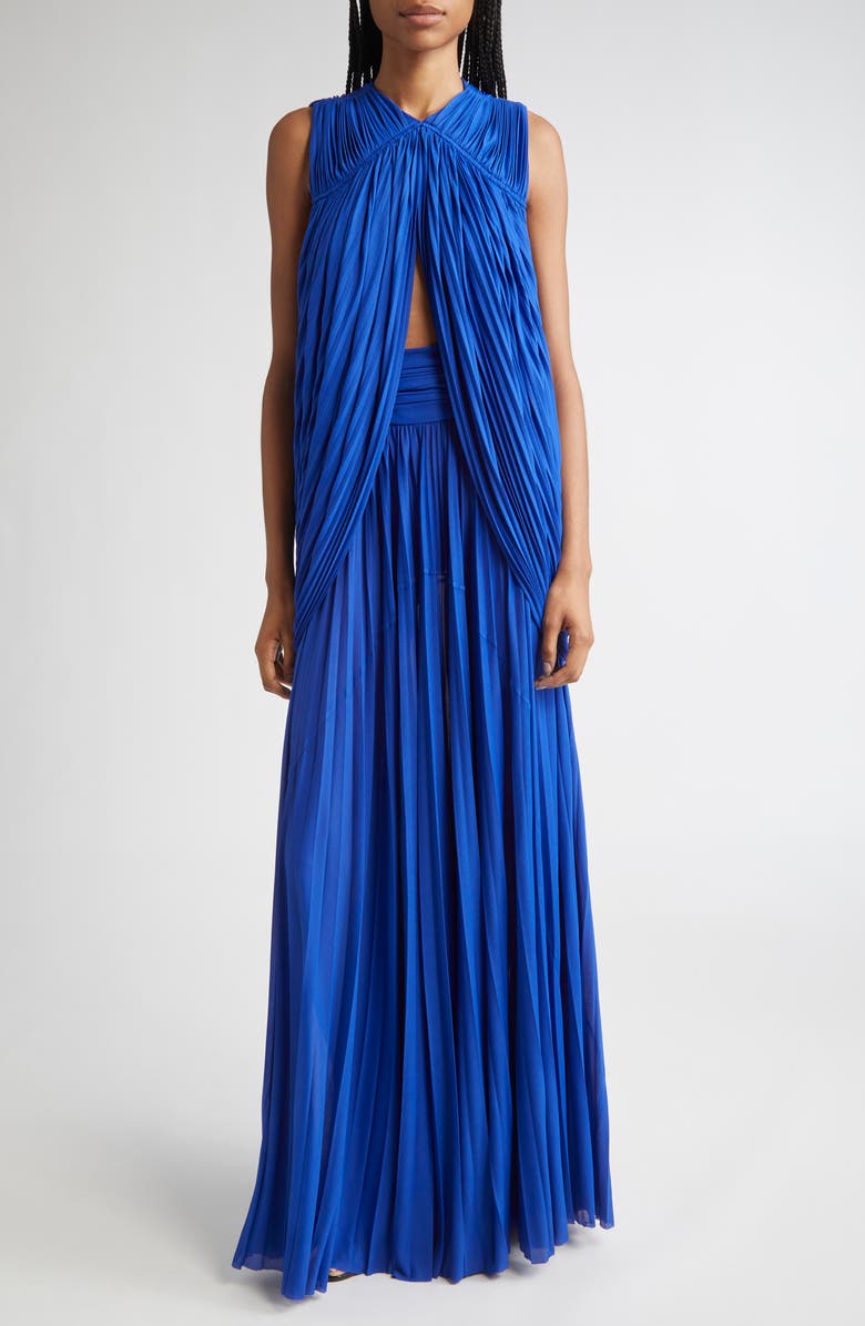 Proenza Schouler Bari Draped Jersey Two-Piece Dress, Main, color, Cobalt