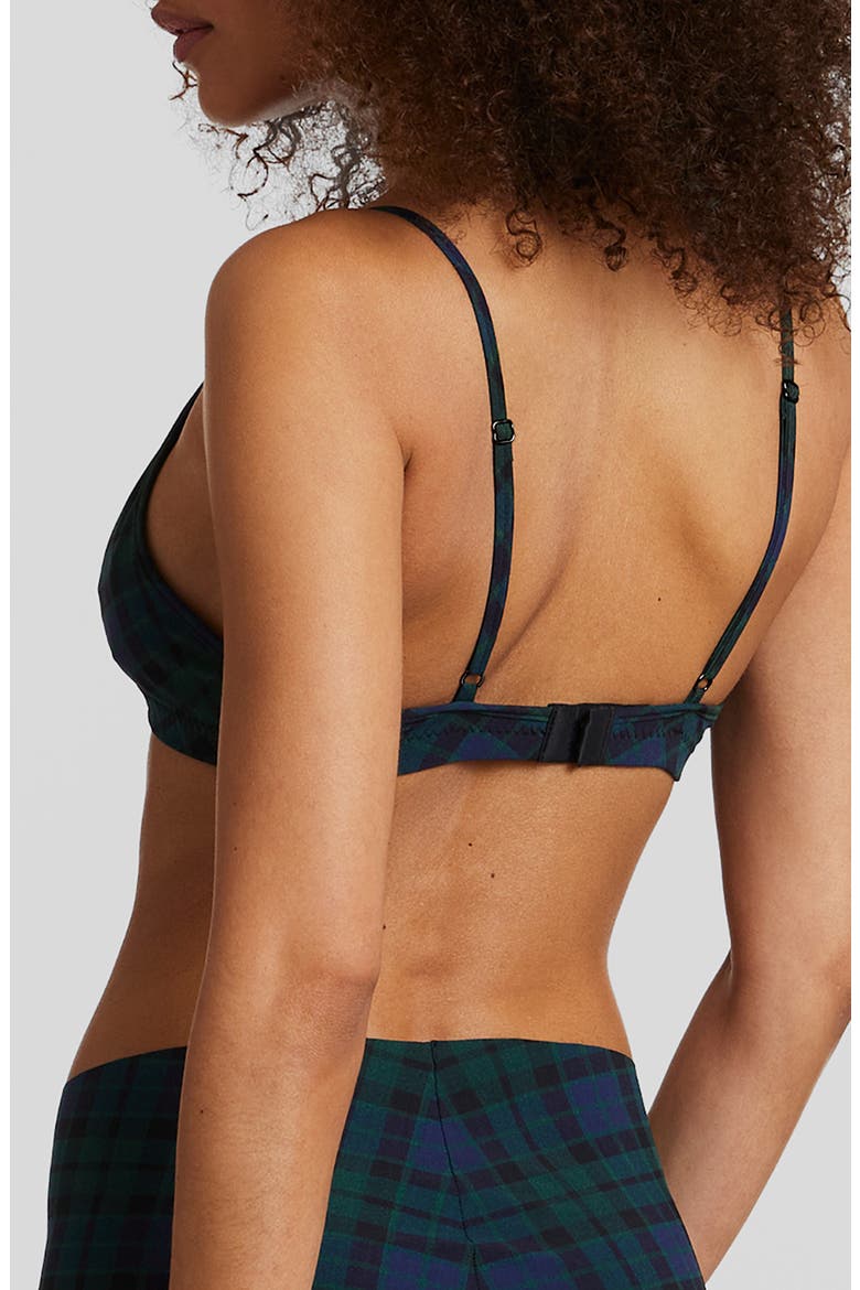 Classic Print Bralette, Alternate, color, TARTAN PLAID