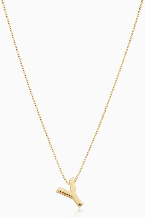 14K Gold Love Letter Initial Necklace