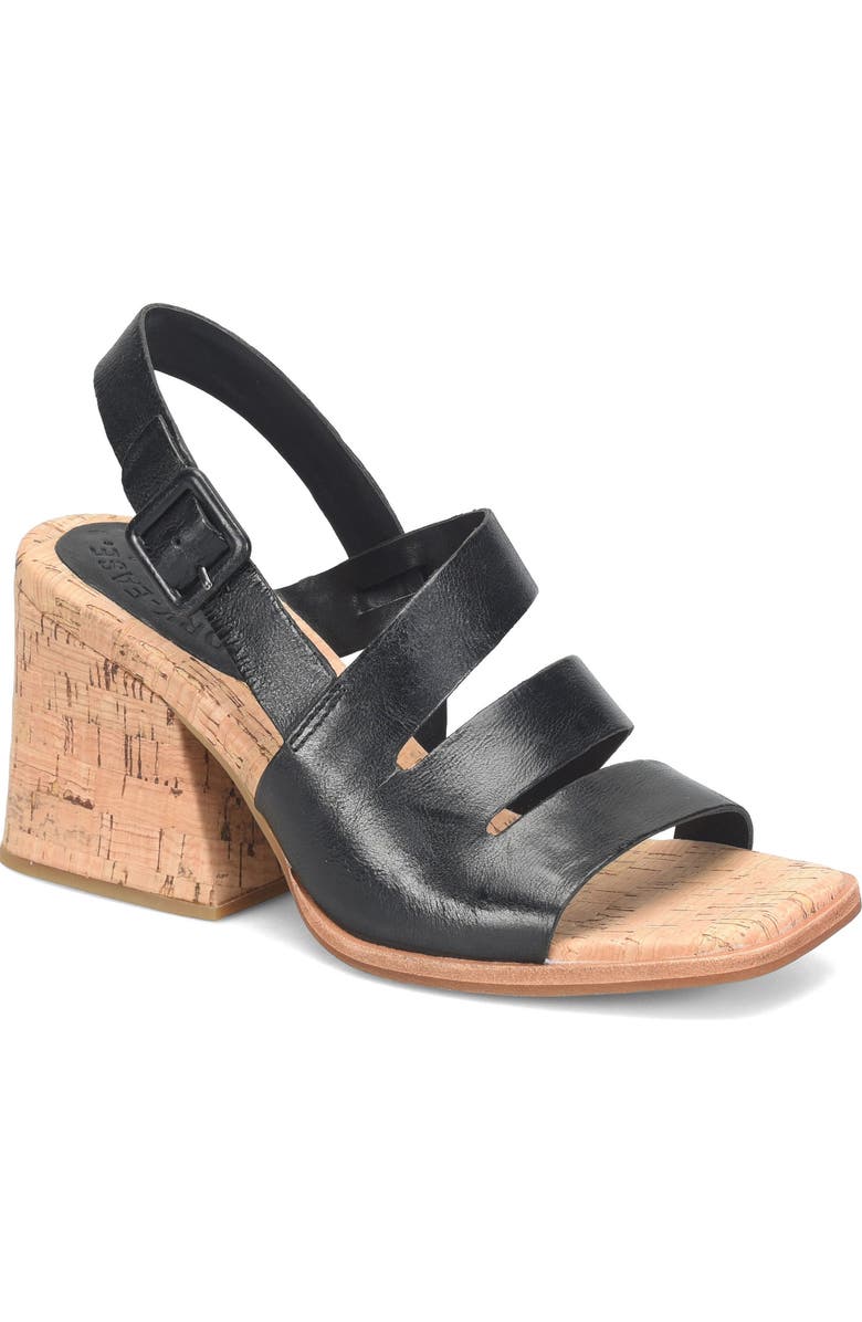 Kork-Ease<sup>®</sup> Cate Slingback Sandal, Main, color, Black Leather