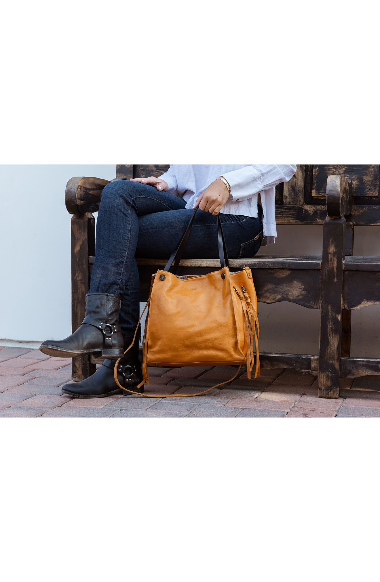 OLD TREND Daisy Leather Tote Bag, Alternate, color, Chestnut