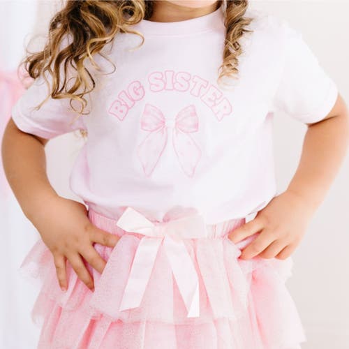 Sweet Wink Big Sister Bow Short Sleeve T-shirt In Pink