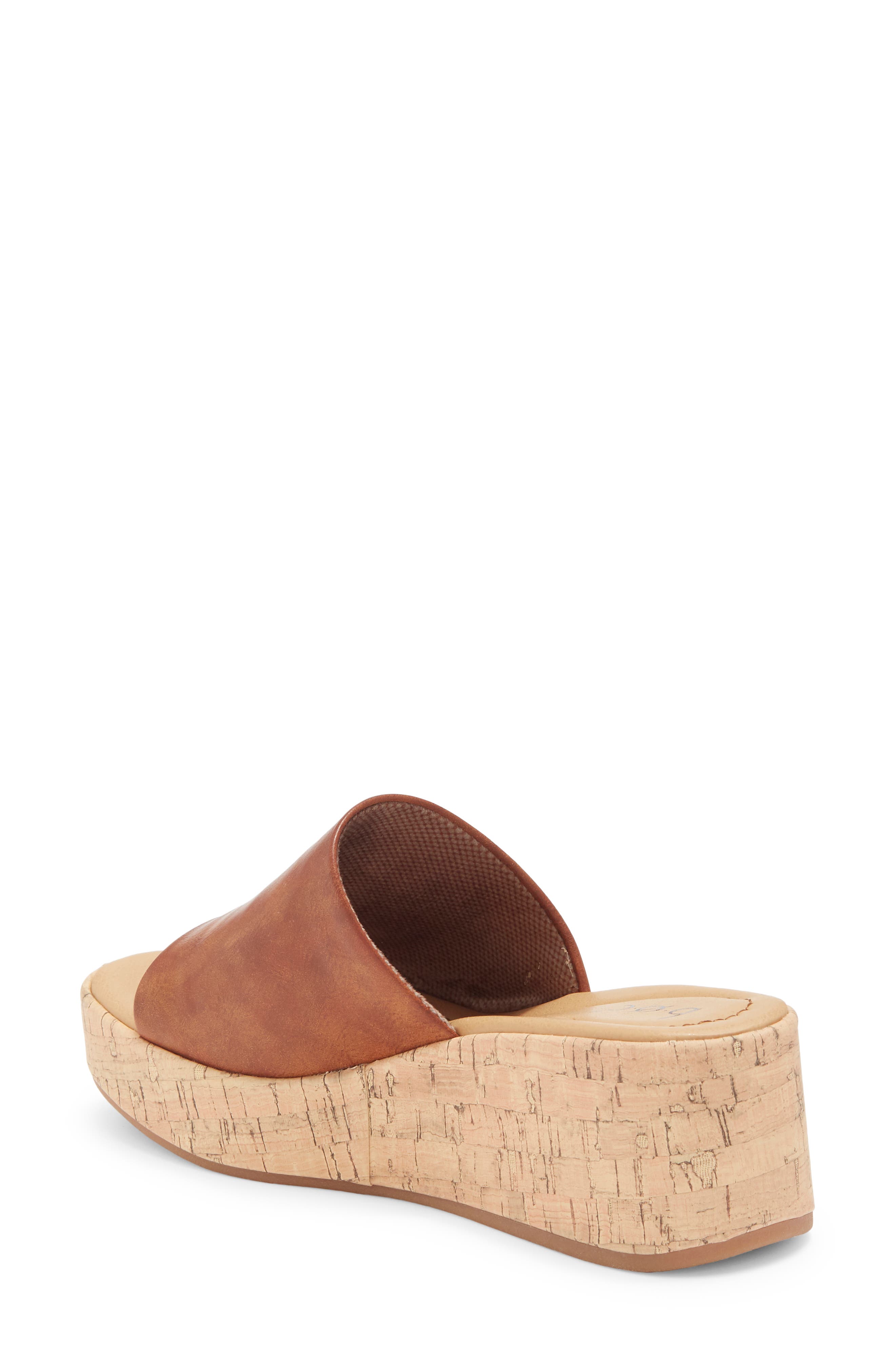Savia Platform Wedge Sandal, Alternate, color, DK TAN