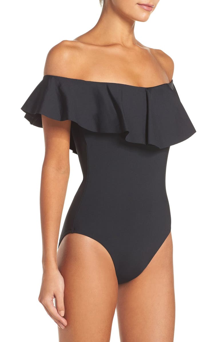 Trina Turk Off the Shoulder One-Piece Swimsuit, Alternate, color,