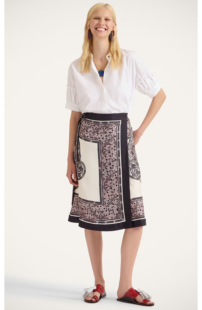 La DoubleJ Pareo Midi Skirt, Main, color, Cobra Placée Grey