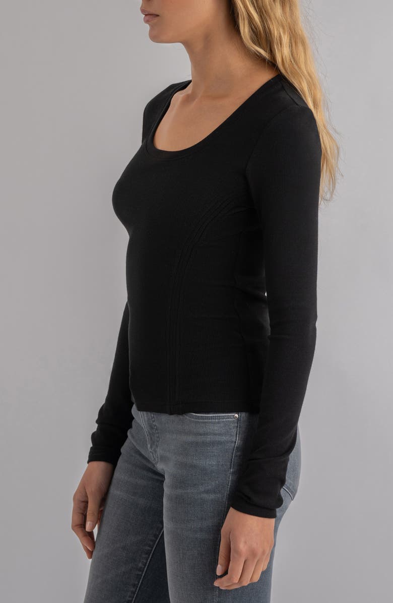 KUT from the Kloth Anahi Rib Top, Alternate, color, Black