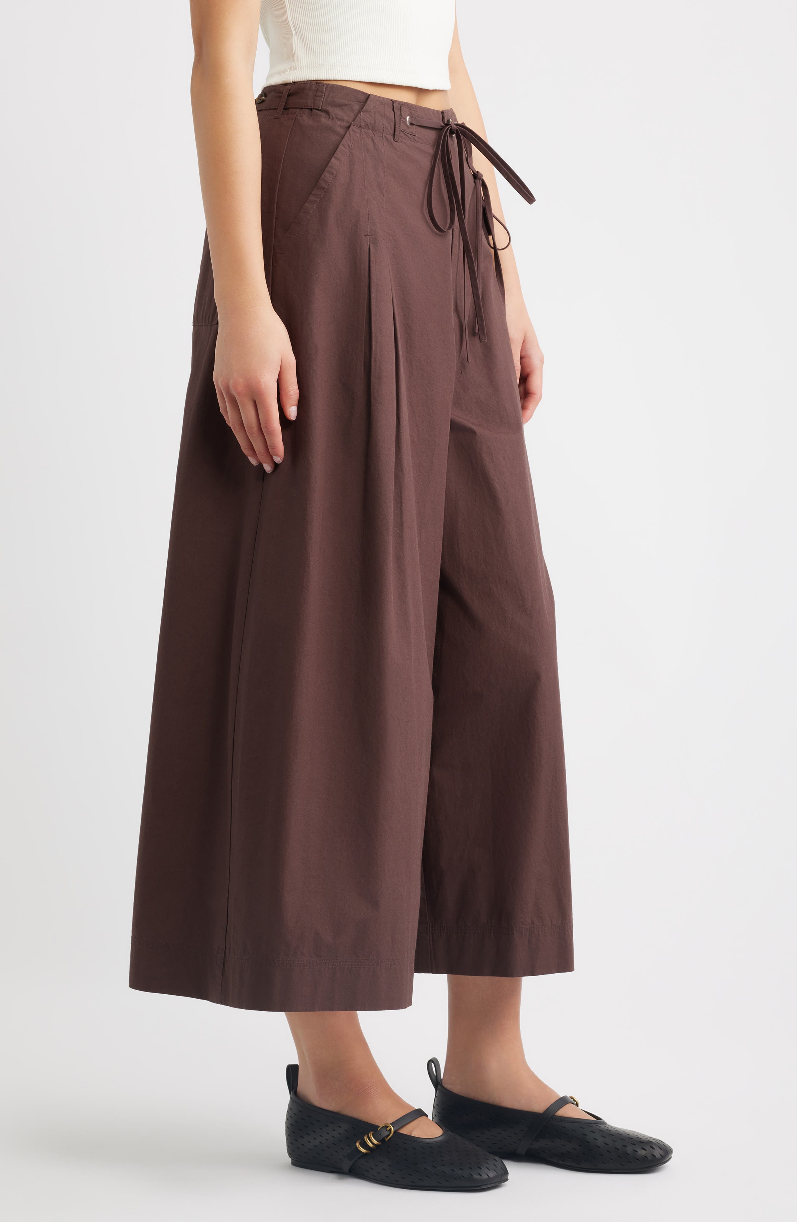 Damson Madder Tatiana Drawstring Wide Leg Culottes (Women) | Nordstrom