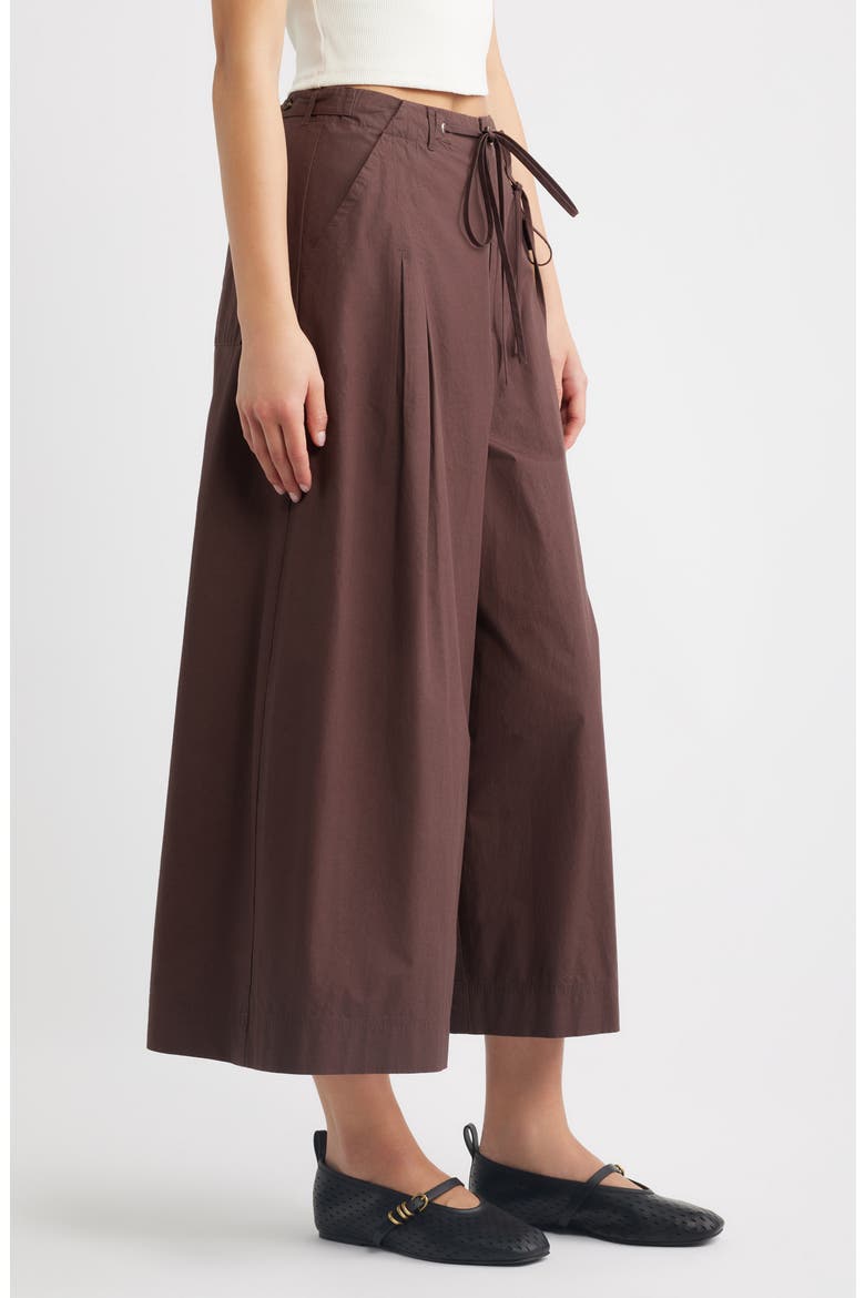 Tatiana Drawstring Wide Leg Culottes, Alternate, color, CHOC