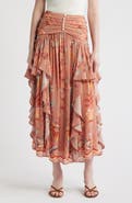 FARM Rio Boho Enhance Ruffled Maxi Skirt