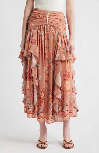 Boho Enhance Ruffled Maxi Skirt