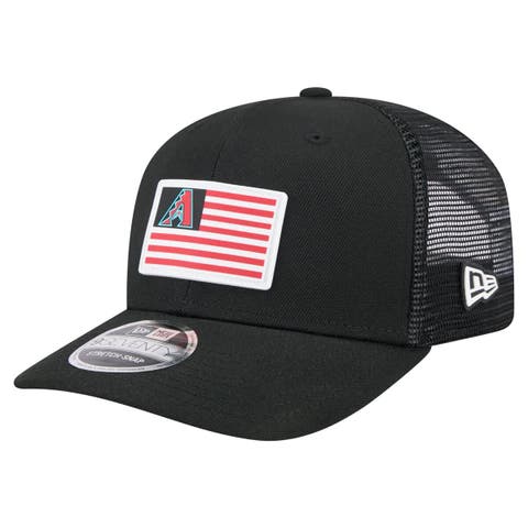 Men's New Era Black Arizona Diamondbacks Flag 9SEVENTY COOLERA Stretch-Snap Hat