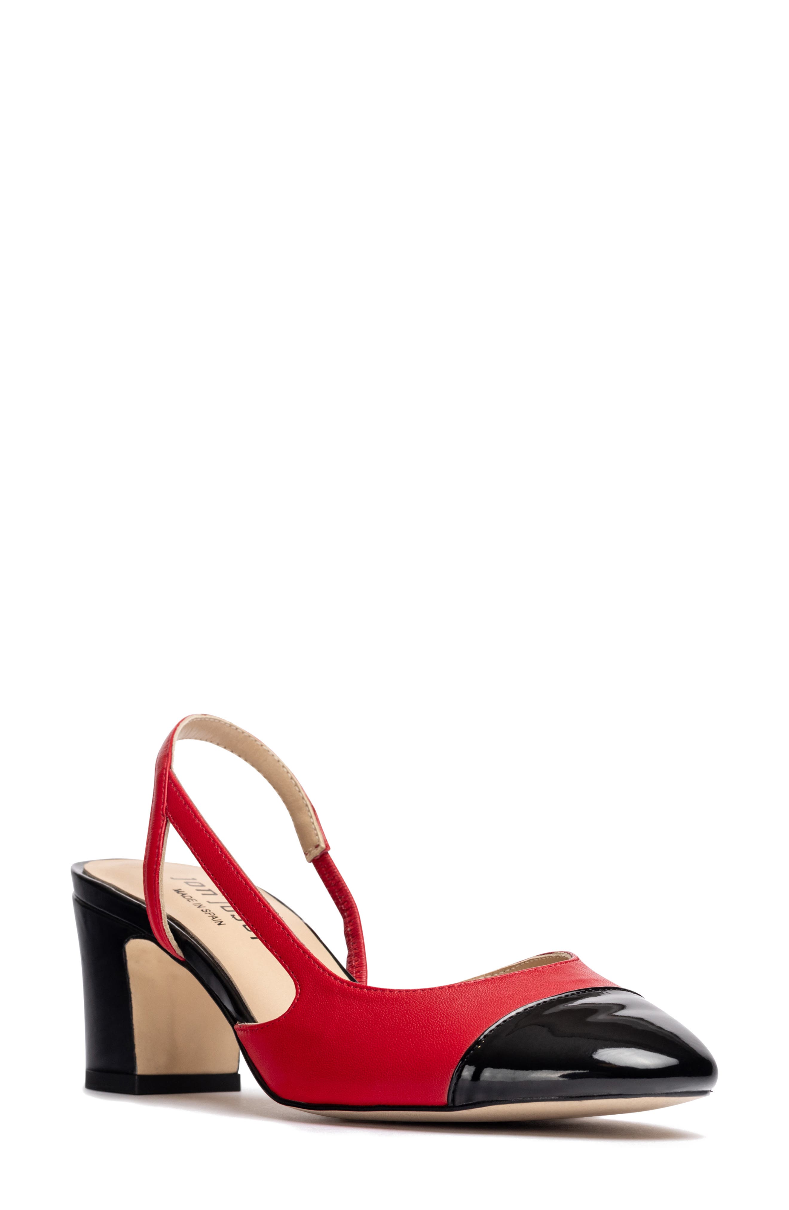 Daniela Slingback Pump, Main, color, BLACK/ RED COMBO