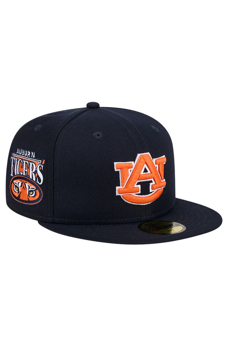 New Era Men's New Era Navy  Auburn Tigers Throwback 59FIFTY Fitted Hat, Alternate, color, Navy