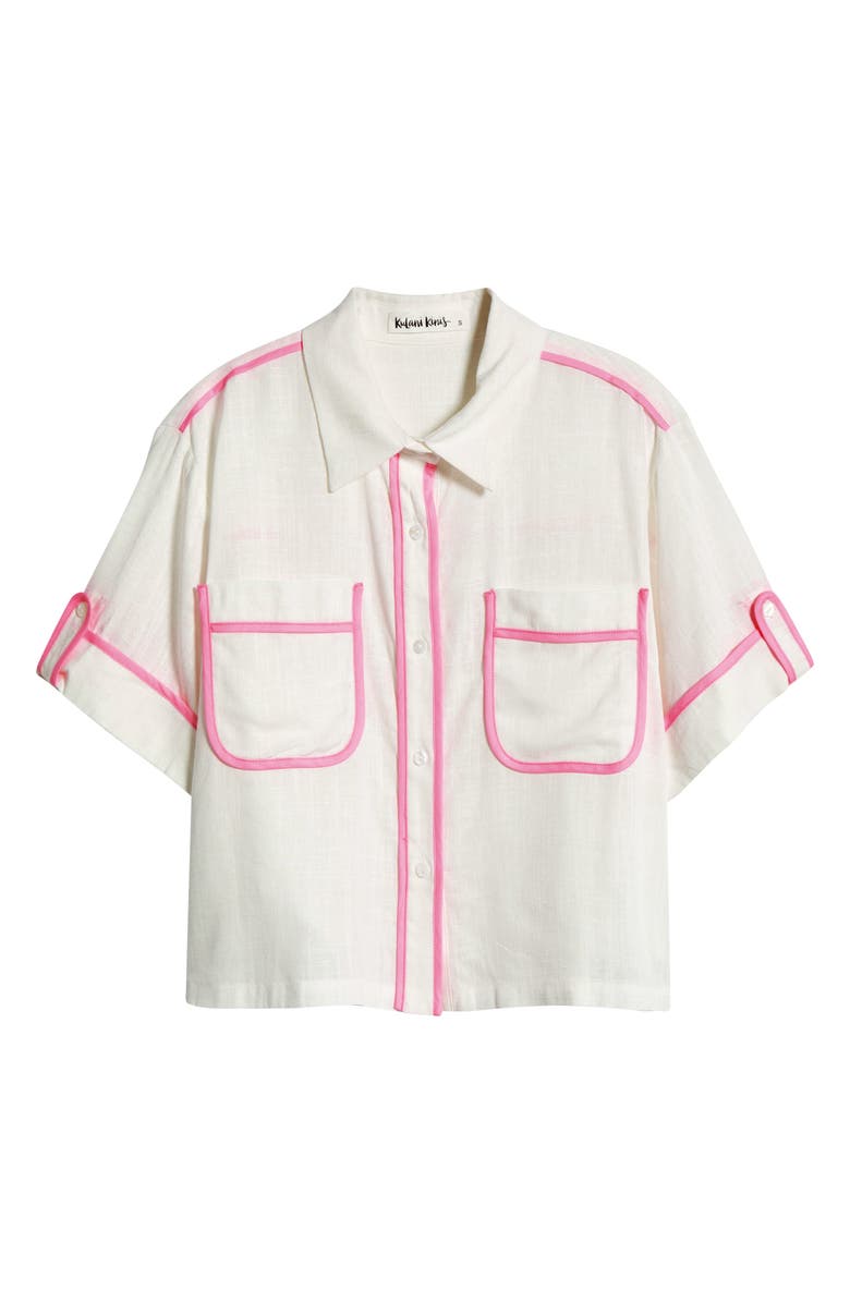 Kulani Kinis Crop Cover-Up Shirt, Alternate, color, 