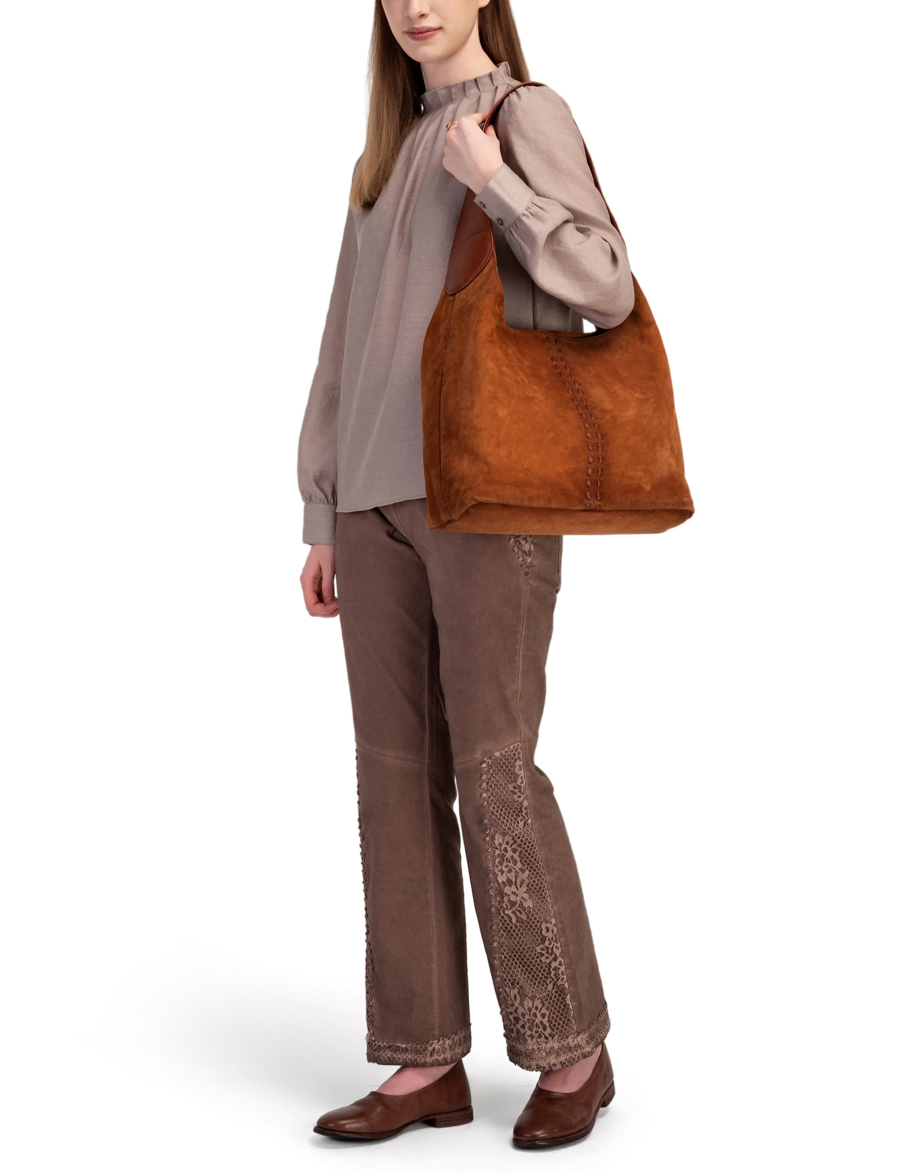 OLD TREND Hydrangea Medium Vintage Ombre Hobo Bag, Alternate, color, Cognac