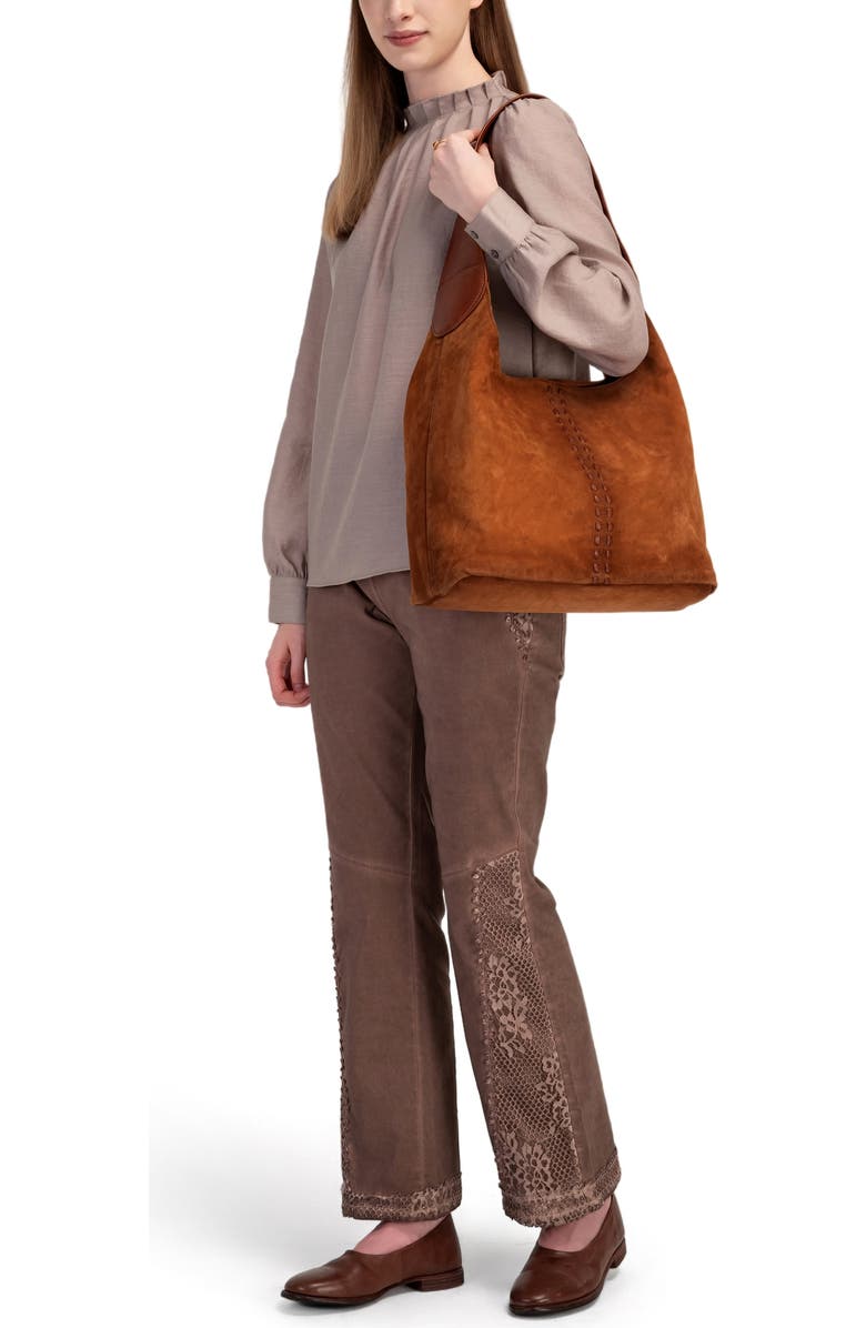 OLD TREND Hydrangea Medium Vintage Ombre Hobo Bag, Alternate, color, Cognac