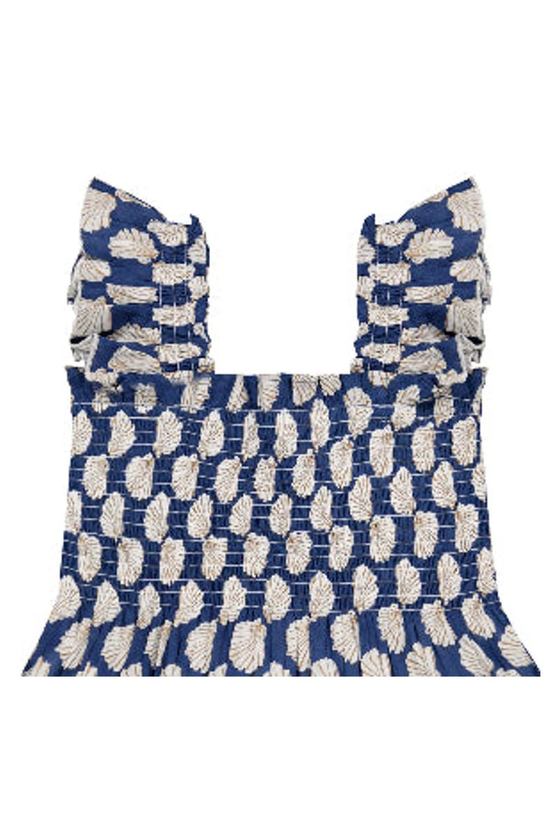 Mini Paloma Girl's Dress, Alternate, color, Shell Beach Navy