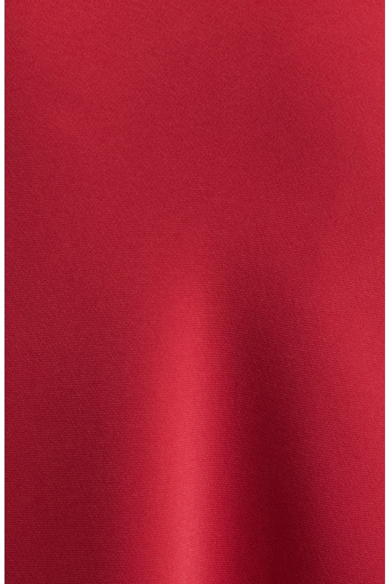 Brett Funnel Neck Drape Midi Dress, Alternate, color, CARDINAL RED
