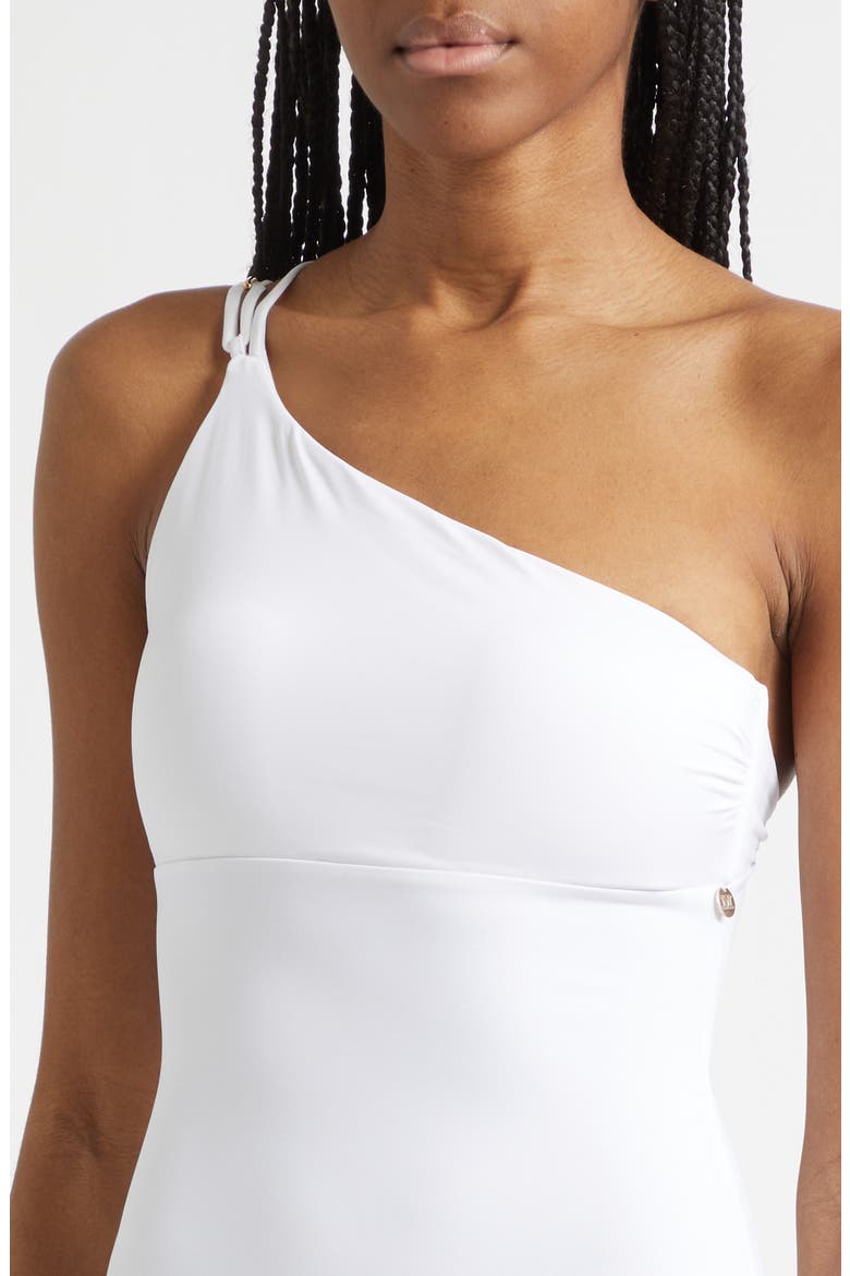 Cappa Beachwear One-Shoulder One-Piece Swimsuit, Alternate, color, WHITE