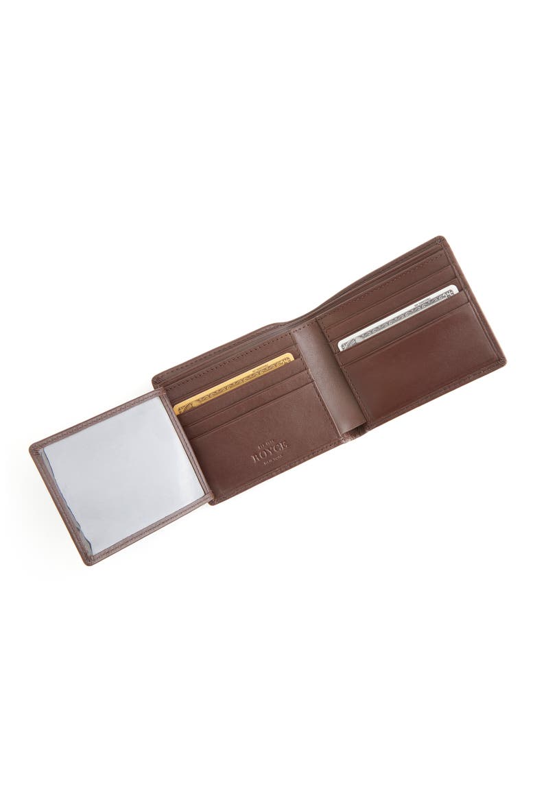 RFID Leather Trifold Wallet, Alternate, color, BROWN