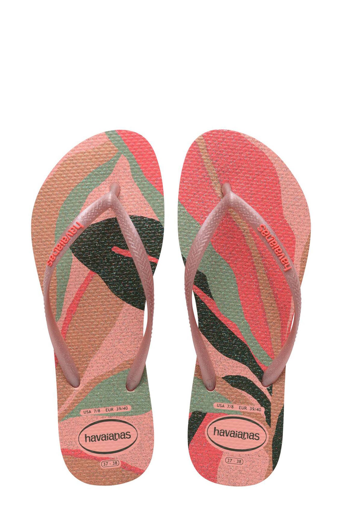 Havaianas Slim Palette Flip Flop, Alternate, color, Blossom